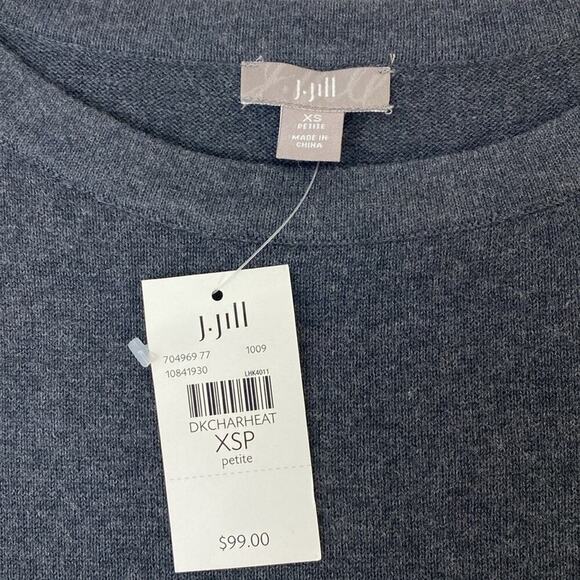 J. Jill Cotton Blend Dress Modest Women's XSP Gray - Picture 6 of 9